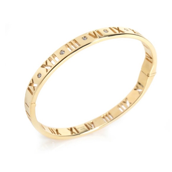 Tiffany & Co. Jewelry - Tiffany & Co. Atlas Pierced Hinged Diamond Bracelet